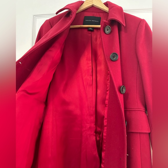 Banana Republic Red Coat, S Petite - Picture 8 of 8